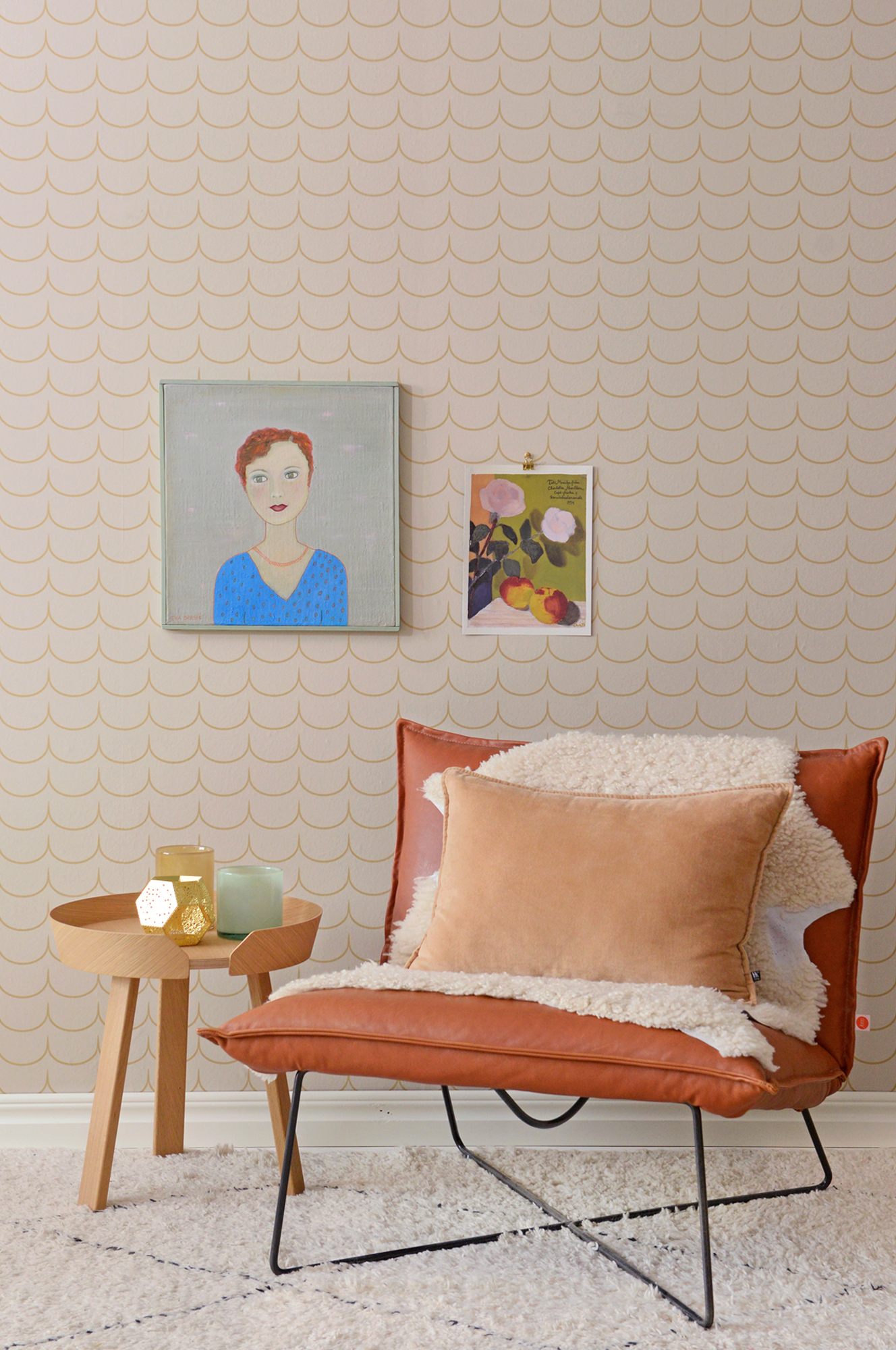 Drop Curtain Greige Golden Brown, Majvillan 5